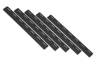 The Bravo Company Manufacturing 5.5" KeyMod Rail Panel Kit comes with 5 black rail covers